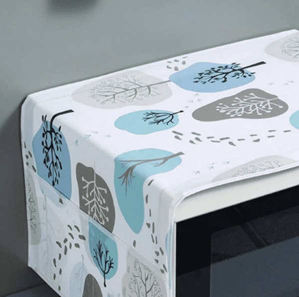 Microwave Dust Cover, Oven Cover Oil Proof Cloth Storage Cover, Household Printing Waterproof Microwave Oven Cover